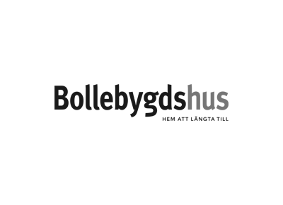 Bollebygdshus logo, black and white
