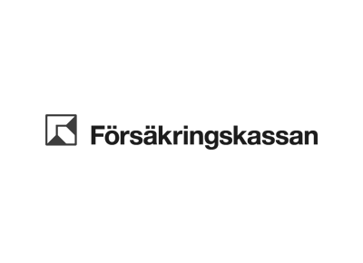Försakringskassan logo logo, black and white