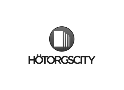 HötorgsCity logo, black and white