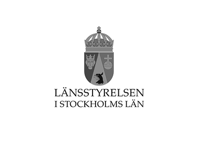 Länsstyrelsen Stockholm logo, black and white