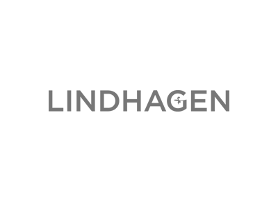 Lindhagen logo, black and white