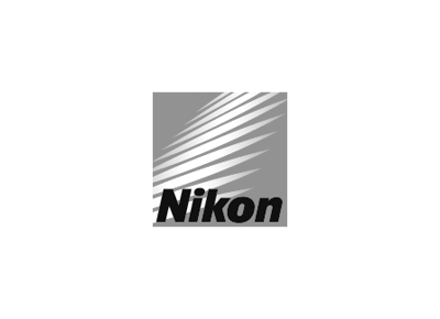 Nikon logo, black and white